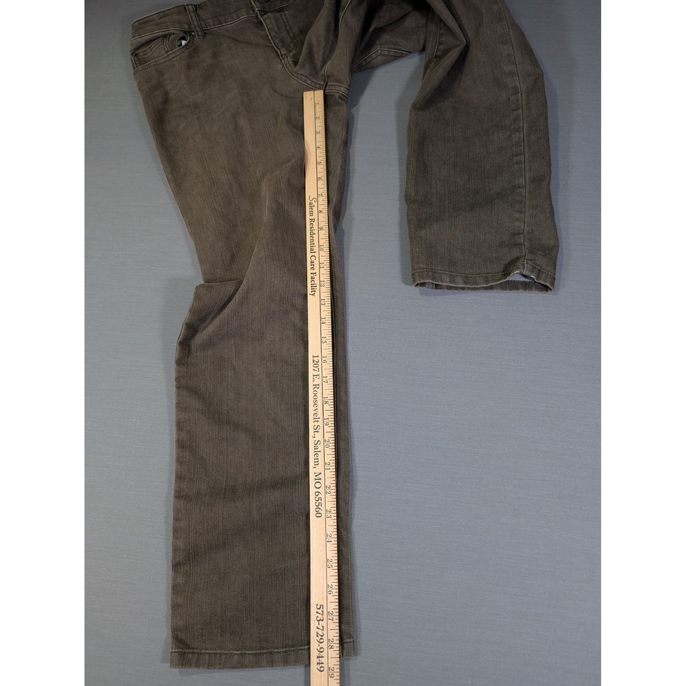 Chicos Platinum Denim Brown Straight Leg Jeans Size 1.5 Short 4500726490 - Picture 7 of 7